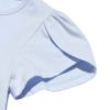 ベビー服 男の子 綿100％ベビーサイズお花＆バレエ刺繍モチーフ付きチューリップ袖Tシャツ ブルー(61) デザインポイント2
