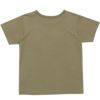 子供服 男の子 綿100％トランペット奏者＆ロゴ刺繍Tシャツ カーキ(82) 背面