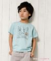 子供服 男の子 綿100％乗り物シリーズ電車プリントTシャツ グリーン(08) モデル画像1