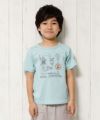 子供服 男の子 綿100％乗り物シリーズ電車プリントTシャツ グリーン(08) モデル画像4