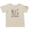 子供服 男の子 綿100％乗り物シリーズ電車プリントTシャツ ベージュ(51) 正面