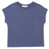 子供服 男の子 綿100％バックロゴプリントゆったりシルエットTシャツ パープル(91) 正面