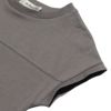子供服 男の子 綿100％バックロゴプリントゆったりシルエットTシャツ チャコールグレー(93) デザインポイント2
