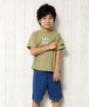 子供服 男の子 オリジナルロゴワッペンポケット付きニットデニムハーフパンツ ブルー(61) モデル画像3