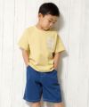 子供服 男の子 オリジナルロゴワッペンポケット付きニットデニムハーフパンツ ブルー(61) モデル画像4