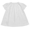 子供服 女の子 綿100％花柄レース切り替えAライン胸ポケット付きTシャツ オフホワイト(11) 背面