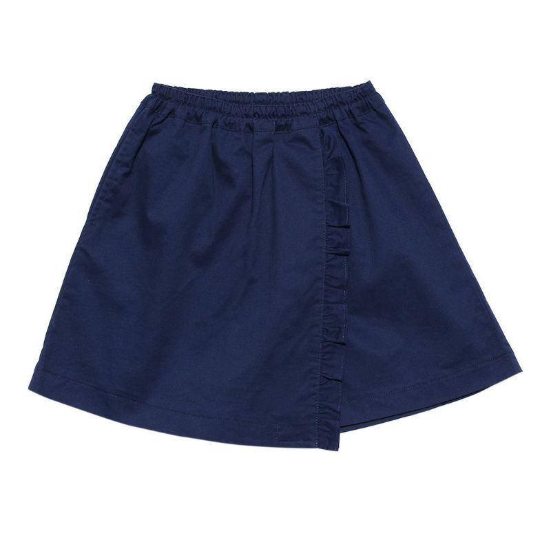 ラップフリル付きスカート風キュロットパンツ
