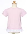 子供服 女の子 綿100％バレリーナモチーフフリルつきTシャツ ピンク(02) トルソー背面