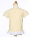 子供服 女の子 綿100％バレリーナモチーフフリルつきTシャツ イエロー(04) トルソー背面