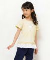 子供服 女の子 綿100％バレリーナモチーフフリルつきTシャツ イエロー(04) モデル画像3