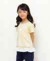 子供服 女の子 綿100％バレリーナモチーフフリルつきTシャツ イエロー(04) モデル画像4