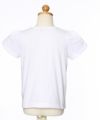子供服 女の子 綿100％チューリップ袖オープンカフェイラストTシャツ オフホワイト(11) トルソー背面