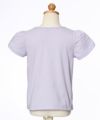 子供服 女の子 綿100％チューリップ袖オープンカフェイラストTシャツ パープル(91) トルソー背面