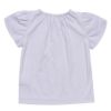 ベビー服 女の子 ベビーサイズ綿100％チューリップ袖オープンカフェイラストTシャツ パープル(91) 背面