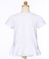 子供服 女の子 リボン＆フリル付きマリンモチーフプリントTシャツ オフホワイト(11) トルソー背面