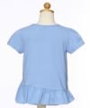 子供服 女の子 リボン＆フリル付きマリンモチーフプリントTシャツ ブルー(61) トルソー背面
