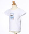 子供服 女の子 綿100％アイスクリームショップ刺繍Tシャツ オフホワイト(11) トルソー斜め