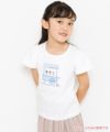 子供服 女の子 綿100％アイスクリームショップ刺繍Tシャツ オフホワイト(11) モデル画像1