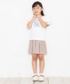子供服 女の子 綿100％アイスクリームショップ刺繍Tシャツ オフホワイト(11) モデル画像2
