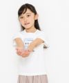 子供服 女の子 綿100％アイスクリームショップ刺繍Tシャツ オフホワイト(11) モデル画像3