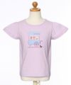 子供服 女の子 綿100％アイスクリームショップ刺繍Tシャツ パープル(91) トルソー正面