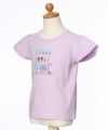 子供服 女の子 綿100％アイスクリームショップ刺繍Tシャツ パープル(91) トルソー斜め