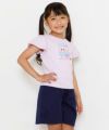 子供服 女の子 綿100％アイスクリームショップ刺繍Tシャツ パープル(91) モデル画像3