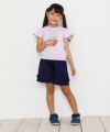 子供服 女の子 綿100％アイスクリームショップ刺繍Tシャツ パープル(91) モデル画像4