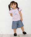 ベビー服 女の子 ベビーサイズ綿100％アイスクリームショップ刺繍Tシャツ パープル(91) モデル画像2