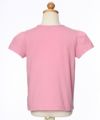 子供服 女の子 綿100％ネコアップリケレース＆音符プリントTシャツ ピンク(02) トルソー背面