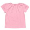ベビー服 女の子 ベビーサイズ綿100％ネコアップリケつきTシャツ ピンク(02) 背面