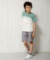 子供服 男の子 綿100％ロゴプリントTシャツ グリーン(08) モデル画像4