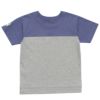 子供服 男の子 綿100％ロゴプリントTシャツ パープル(91) 背面