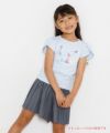 子供服 女の子 ウエストゴムプリーツキュロットパンツ グレー(09) モデル画像1