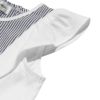 子供服 女の子 ストライプ柄フリル付きTシャツ オフホワイト(11) デザインポイント1