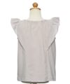 子供服 女の子 ストライプ柄フリル付きTシャツ ベージュ(51) トルソー背面