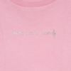 子供服 女の子 綿100％ラインストーンロゴフレアーシルエットTシャツ ピンク(02) デザインポイント1