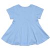 子供服 女の子 綿100％ラインストーンロゴフレアーシルエットTシャツ ブルー(61) 背面