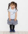 ベビー服 女の子 ベビーサイズ綿100％ドレッサー＆猫プリントフリルつきTシャツ ブルー(61) モデル画像2