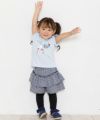 ベビー服 女の子 ベビーサイズ綿100％ドレッサー＆猫プリントフリルつきTシャツ ブルー(61) モデル画像4