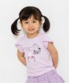 ベビー服 女の子 ベビーサイズ綿100％ドレッサー＆猫プリントフリルつきTシャツ パープル(91) モデル画像3