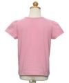 子供服 女の子 綿100％スワンプリントチュールお花モチーフ付きTシャツ ピンク(02) トルソー背面