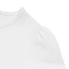 子供服 女の子 綿100％スワンプリントチュールお花モチーフ付きTシャツ オフホワイト(11) デザインポイント2
