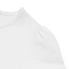 子供服 女の子 綿100％スワンプリントチュールお花モチーフ付きTシャツ オフホワイト(11) デザインポイント2