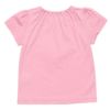 ベビー服 女の子 ベビーサイズスワンプリント＆チュールお花モチーフつきTシャツ ピンク(02) 背面