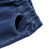 ベビー服 男の子 ベビーサイズロゴタグ付きポケットニットデニムパンツ ブルー(61) デザインポイント2