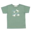 子供服 男の子 綿100％動物シリーズ恐竜プリントTシャツ グリーン(08) 正面