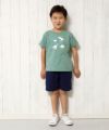子供服 男の子 綿100％動物シリーズ恐竜プリントTシャツ グリーン(08) モデル画像全身