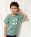 子供服 男の子 綿100％動物シリーズ恐竜プリントTシャツ グリーン(08) モデル画像3