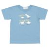 子供服 男の子 綿100％動物シリーズ恐竜プリントTシャツ ブルー(61) 正面